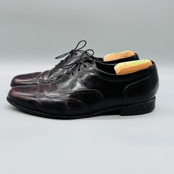 Johnston & Murphy Shoes Mens 8 Brown Leather Wingtip Oxford Lace Up Dress Brogue main image 10